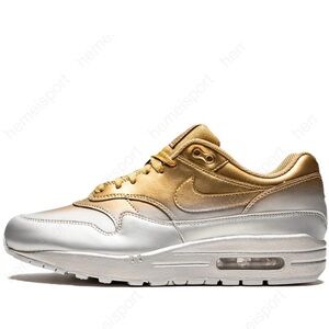Nike Wmns Air Max 1 Lx Metallic Gold Platinum 917691-700